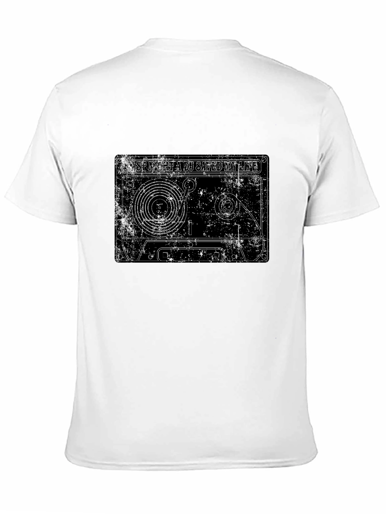 DJ Saved My Life Retro Cassette Graphic T-Shirt