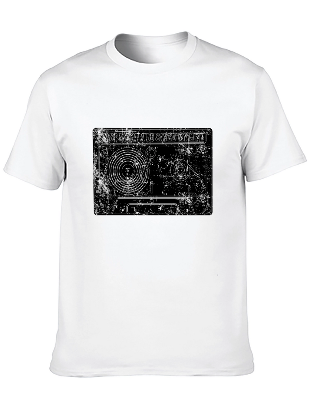 DJ Saved My Life Retro Cassette Graphic T-Shirt