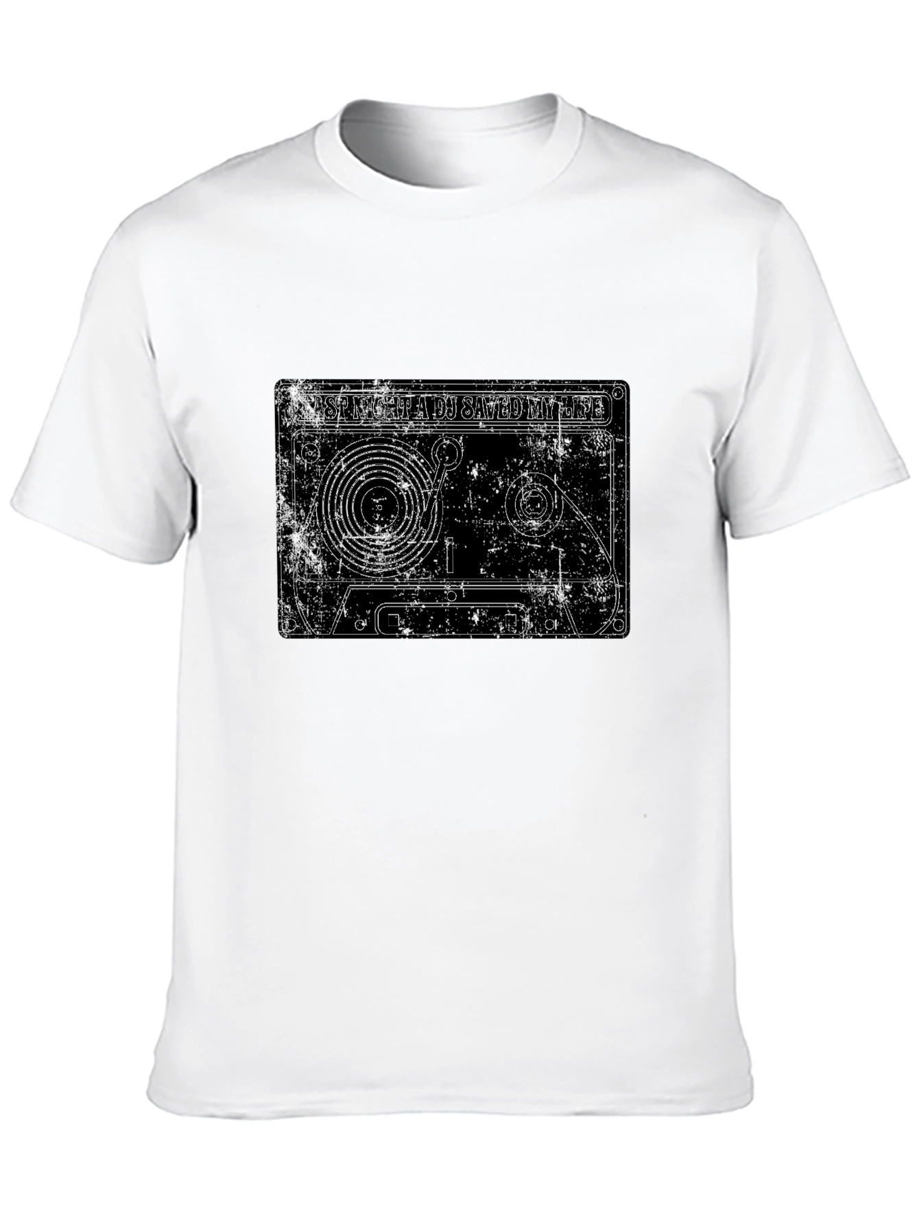 DJ Saved My Life Retro Cassette Graphic T-Shirt