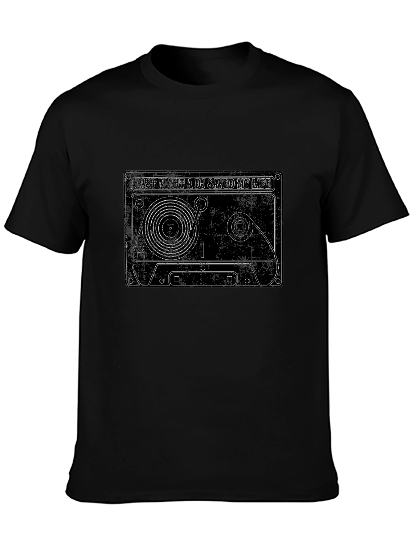 DJ Saved My Life Retro Cassette Graphic T-Shirt