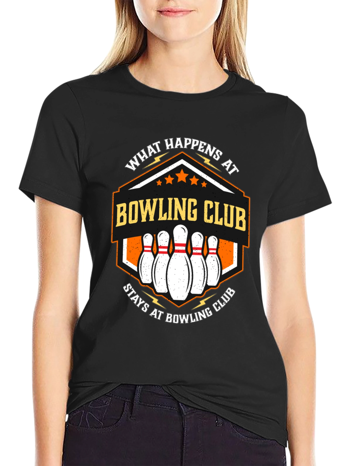 Bowling Club T-Shirt - What Happens at Bowling Club Stays...
