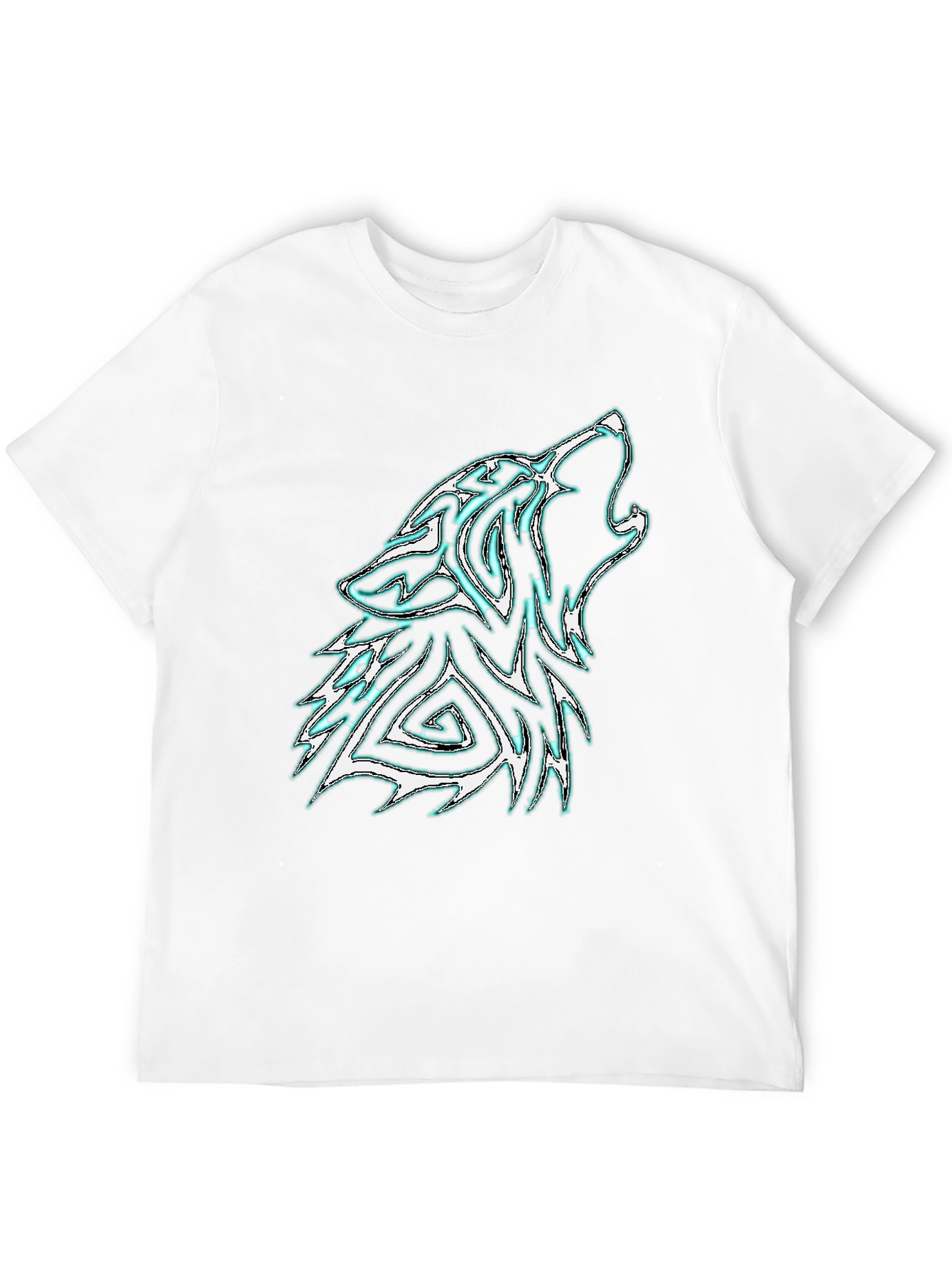 Mens Black Wolf Graphic Tee