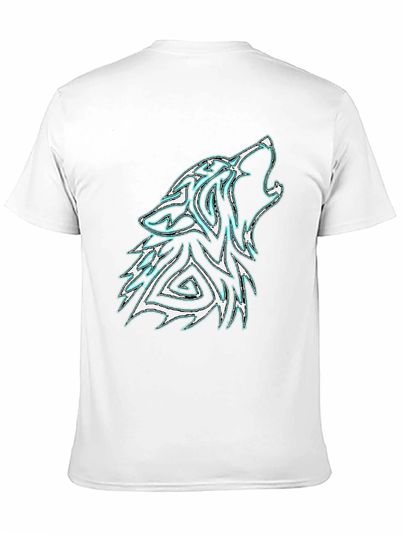 Mens Black Wolf Graphic Tee