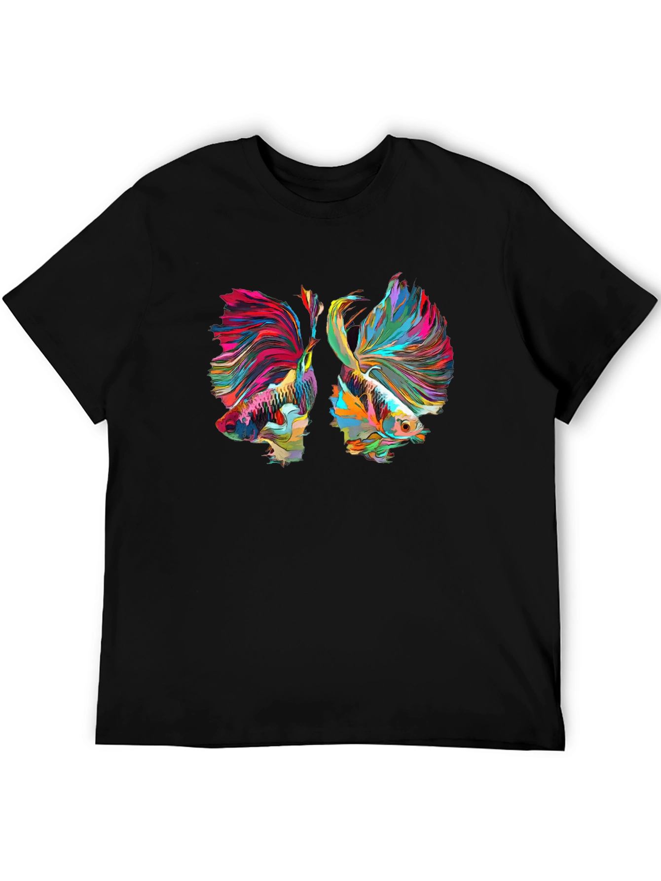 Betta Fish Graphic Tee - Vivid Colors Modern Design