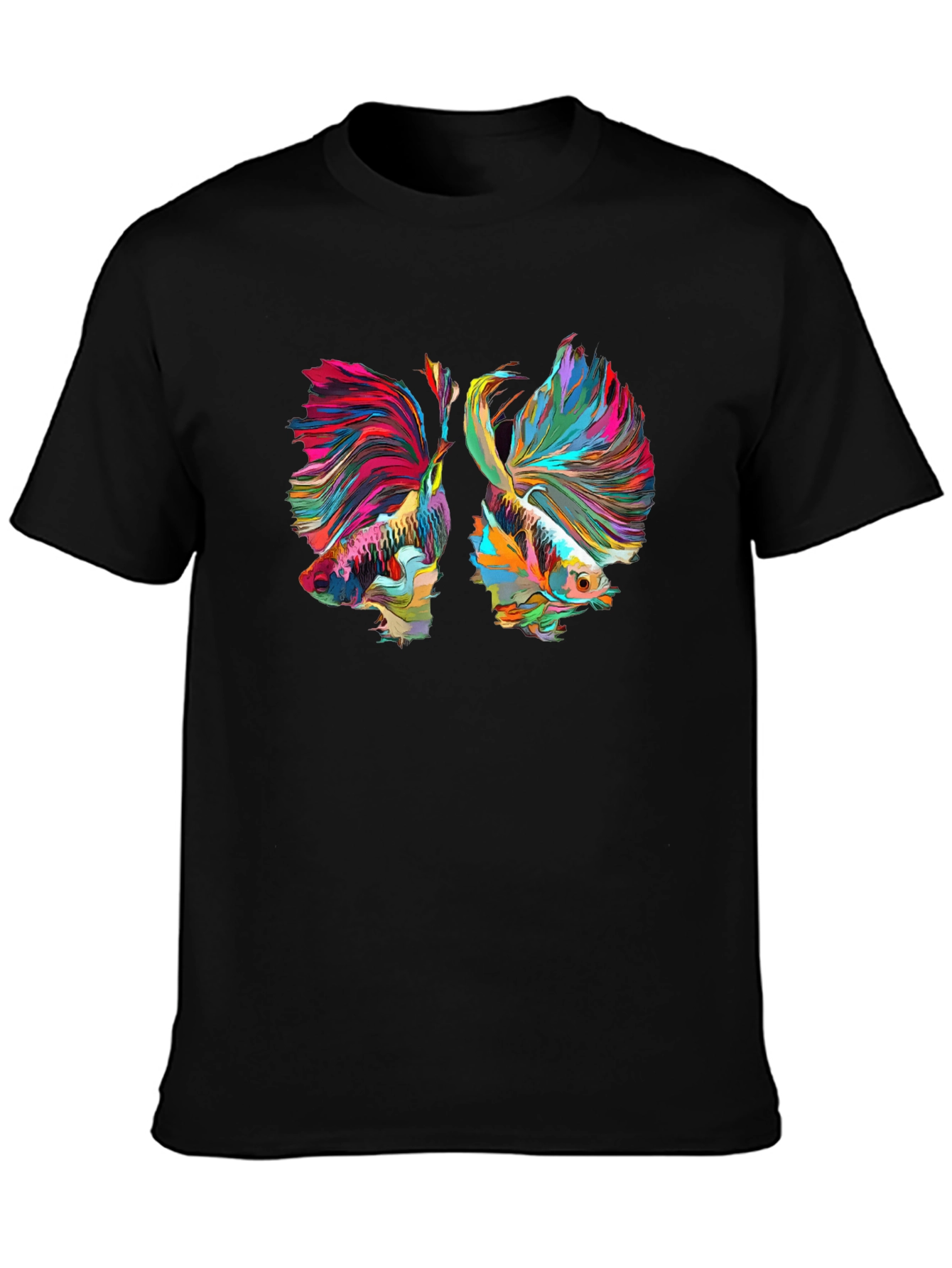 Betta Fish Graphic Tee - Vivid Colors Modern Design