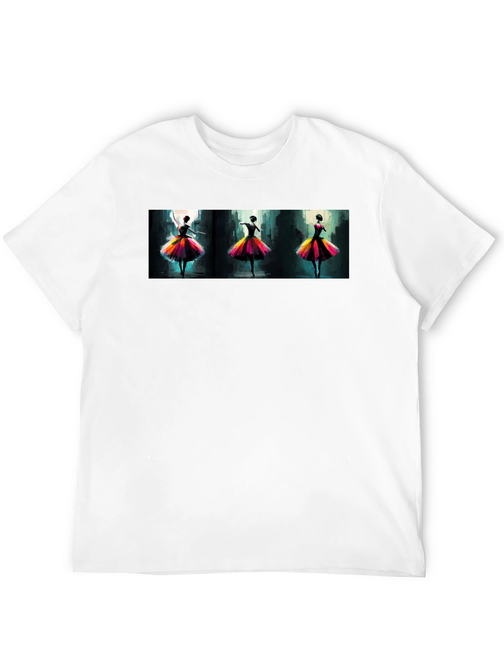 Dancing Ballerinas Graphic Black T-Shirt