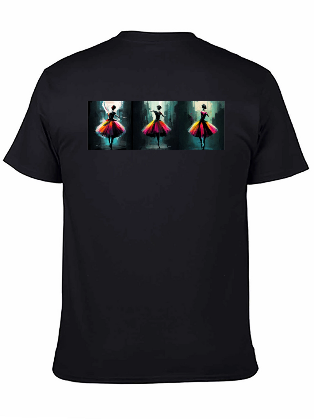 Dancing Ballerinas Graphic Black T-Shirt
