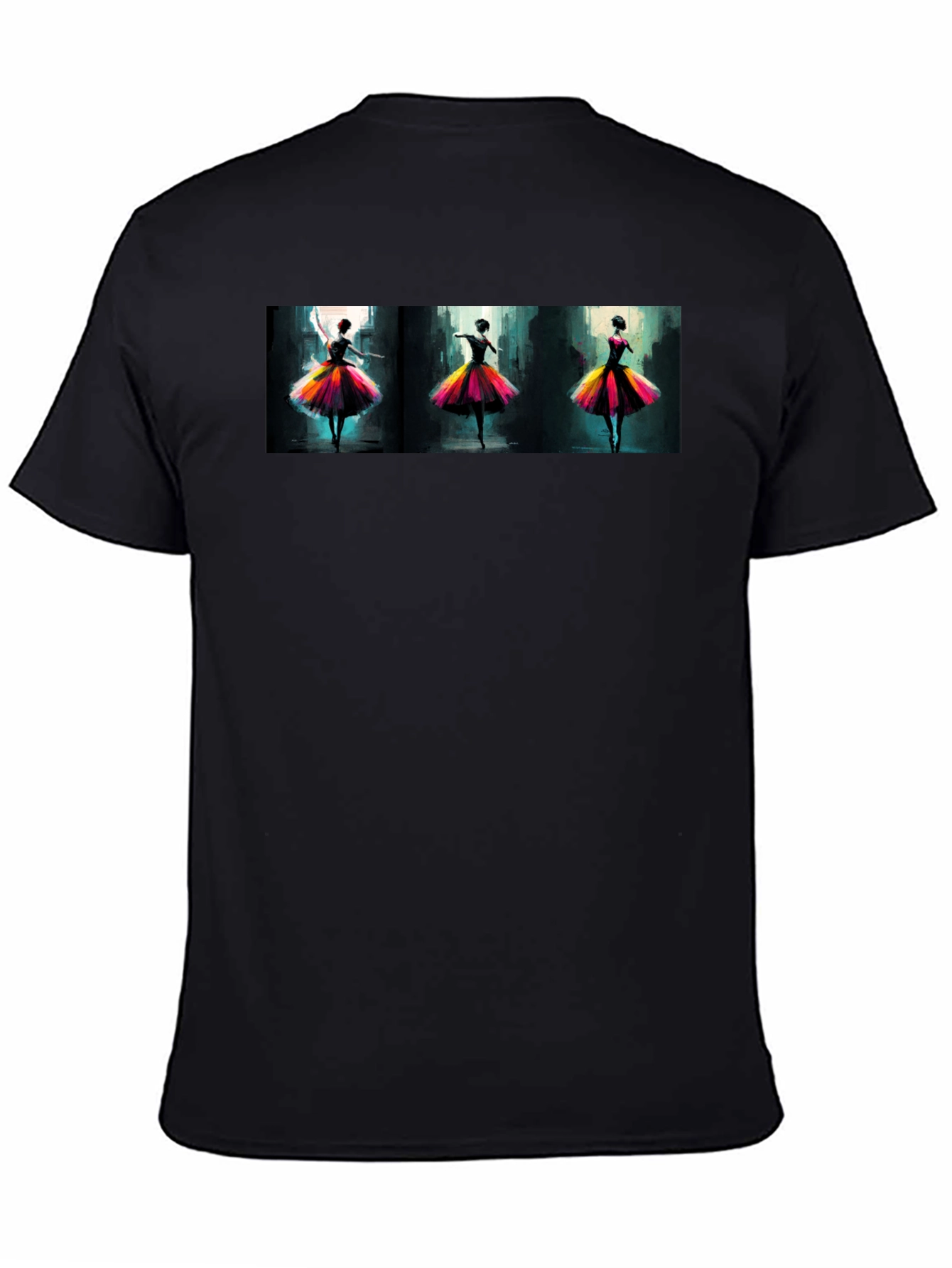 Dancing Ballerinas Graphic Black T-Shirt