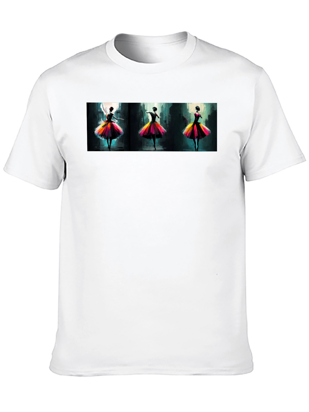 Dancing Ballerinas Graphic Black T-Shirt