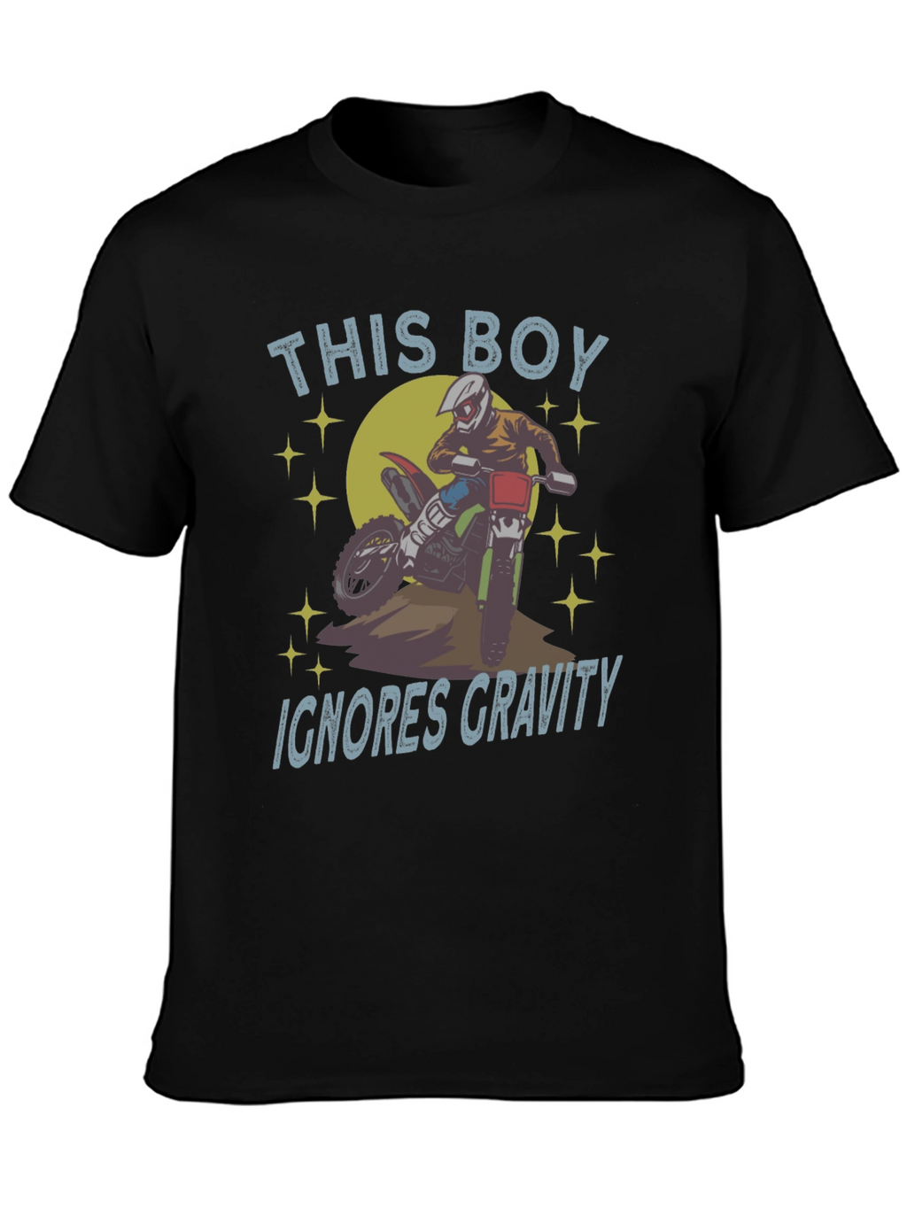 This Boy Ignores Gravity T-Shirt - Motocross Design