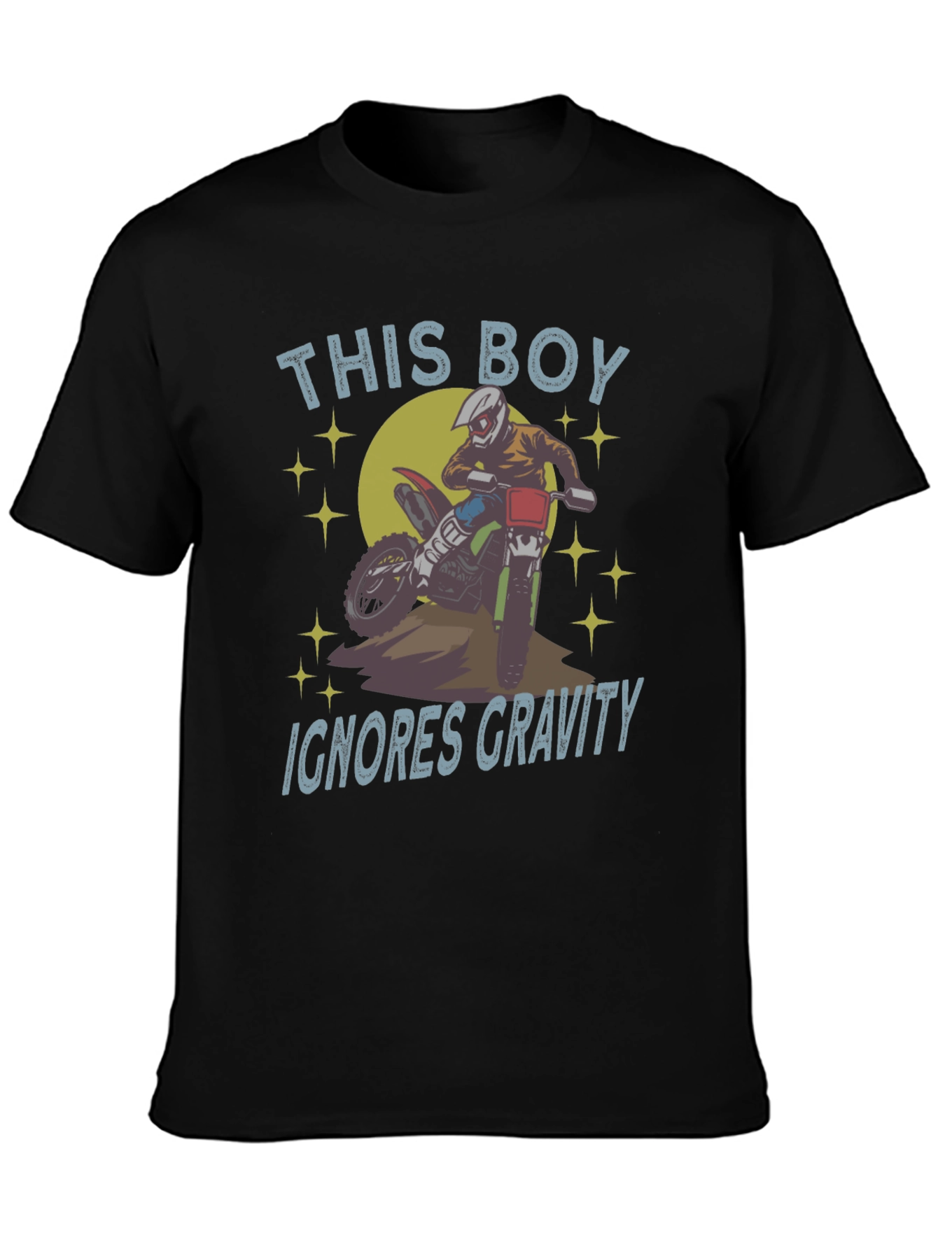 This Boy Ignores Gravity T-Shirt - Motocross Design