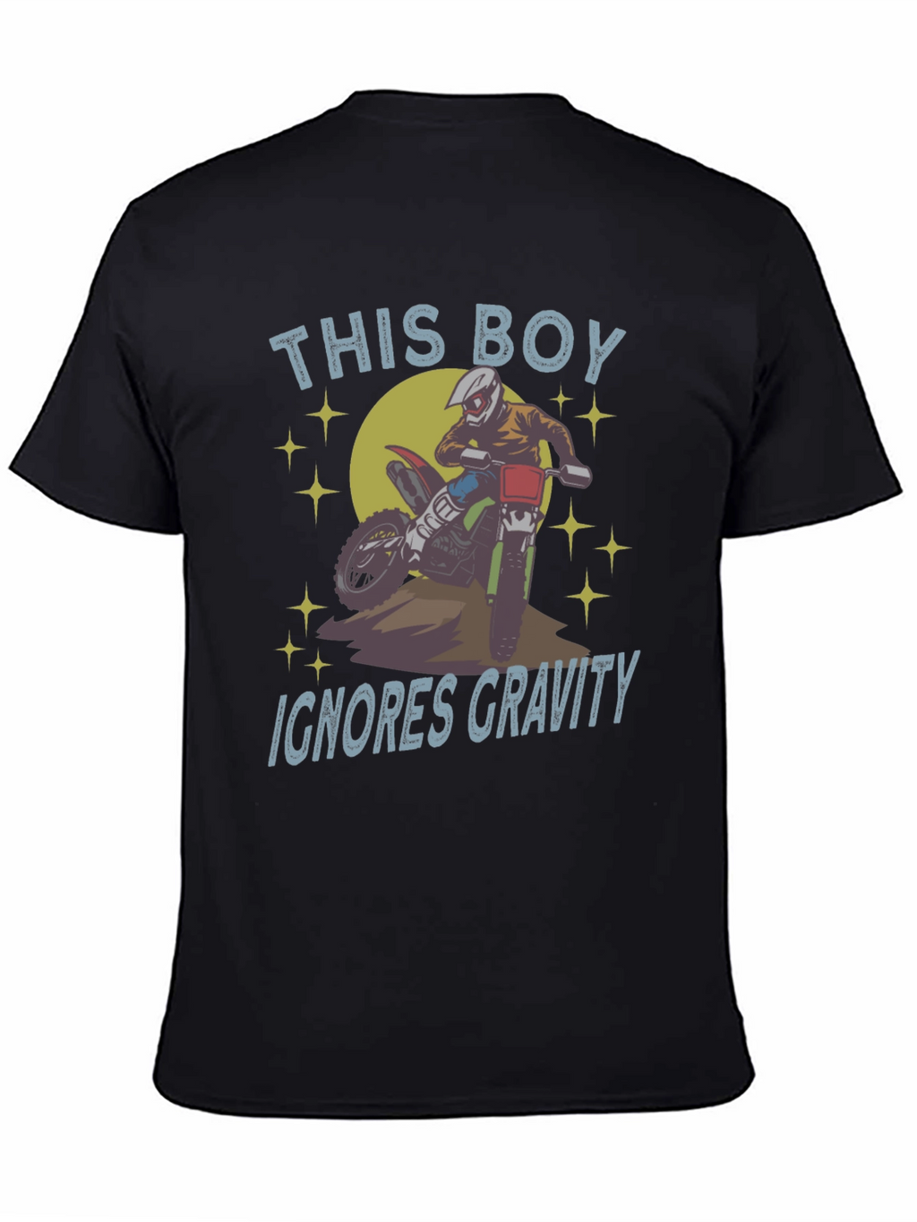 This Boy Ignores Gravity T-Shirt - Motocross Design