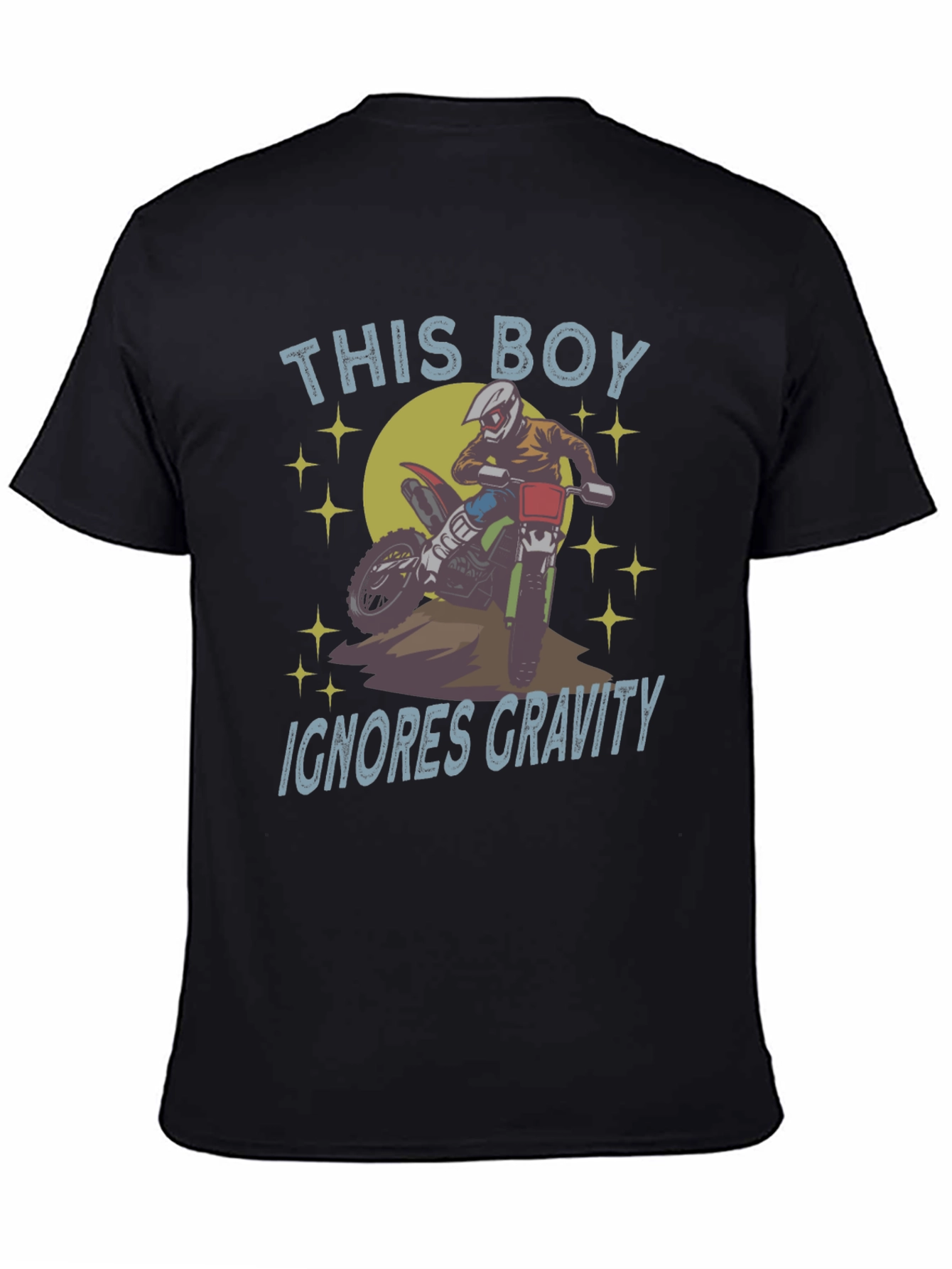 This Boy Ignores Gravity T-Shirt - Motocross Design