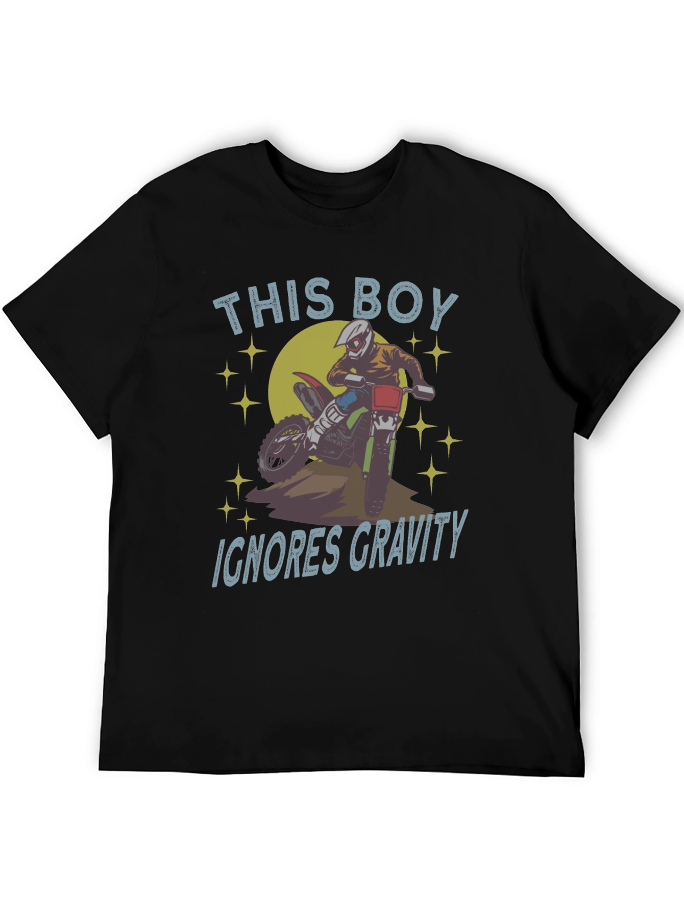 This Boy Ignores Gravity T-Shirt - Motocross Design