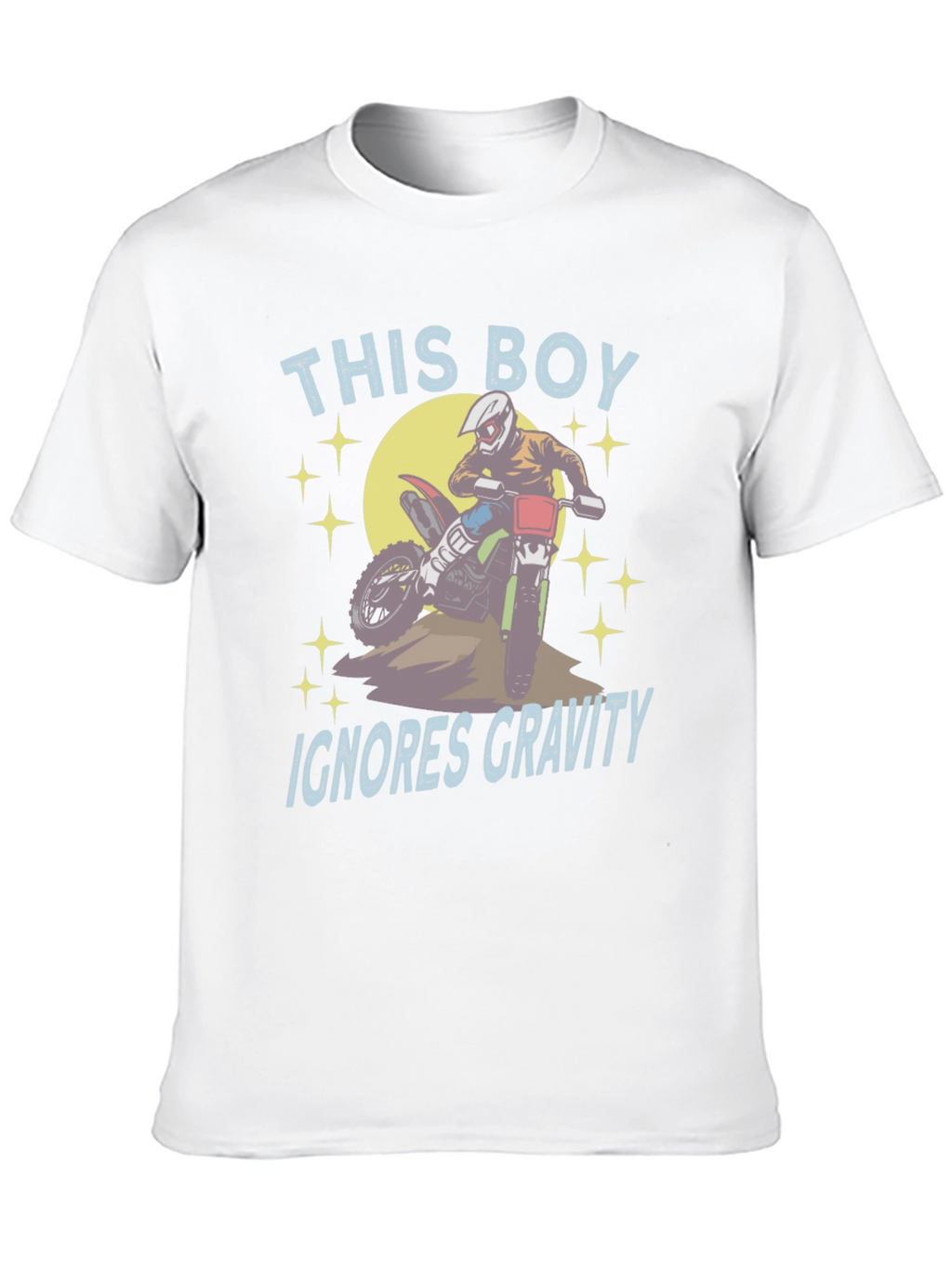 This Boy Ignores Gravity T-Shirt - Motocross Design