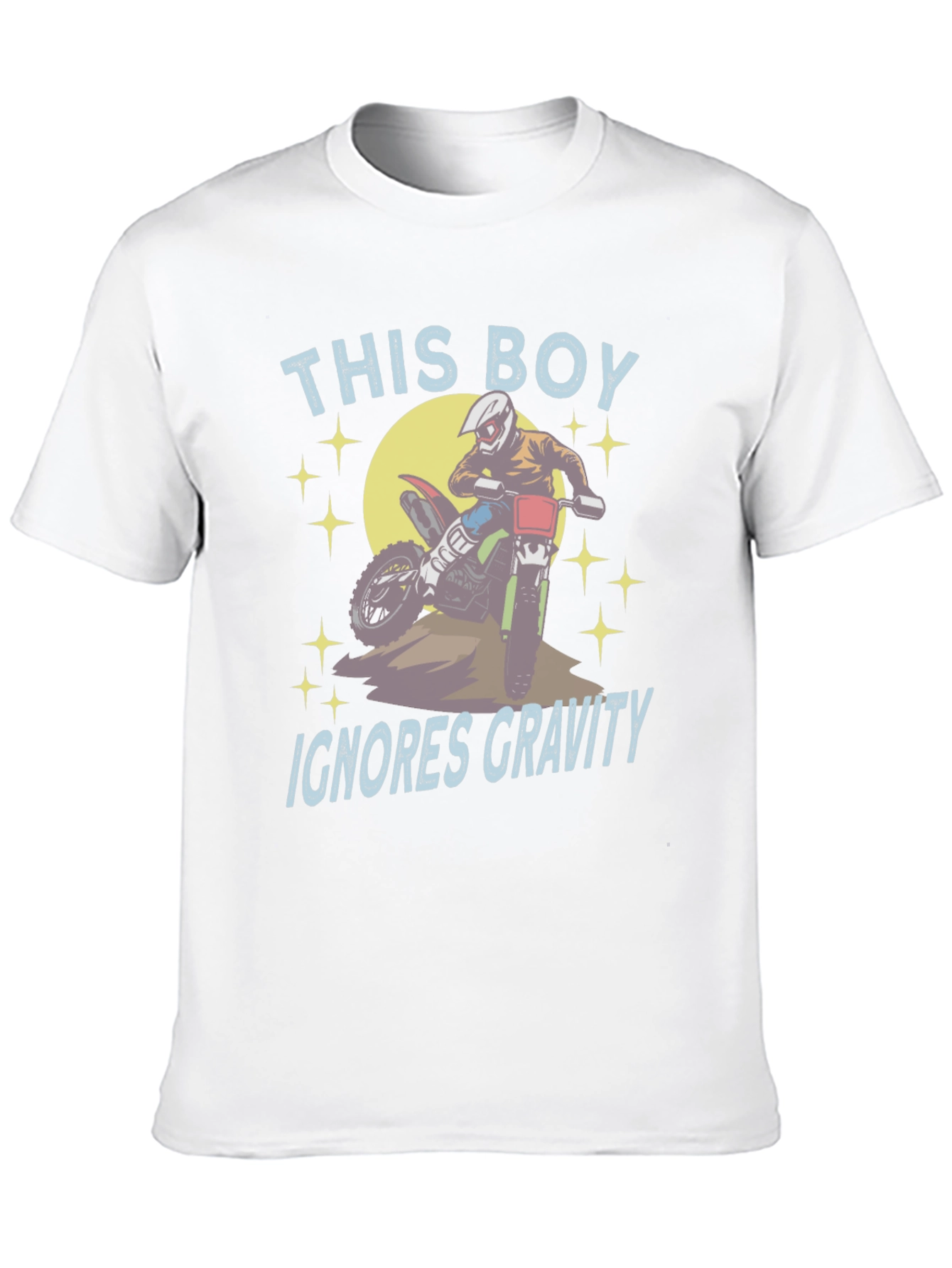 This Boy Ignores Gravity T-Shirt - Motocross Design