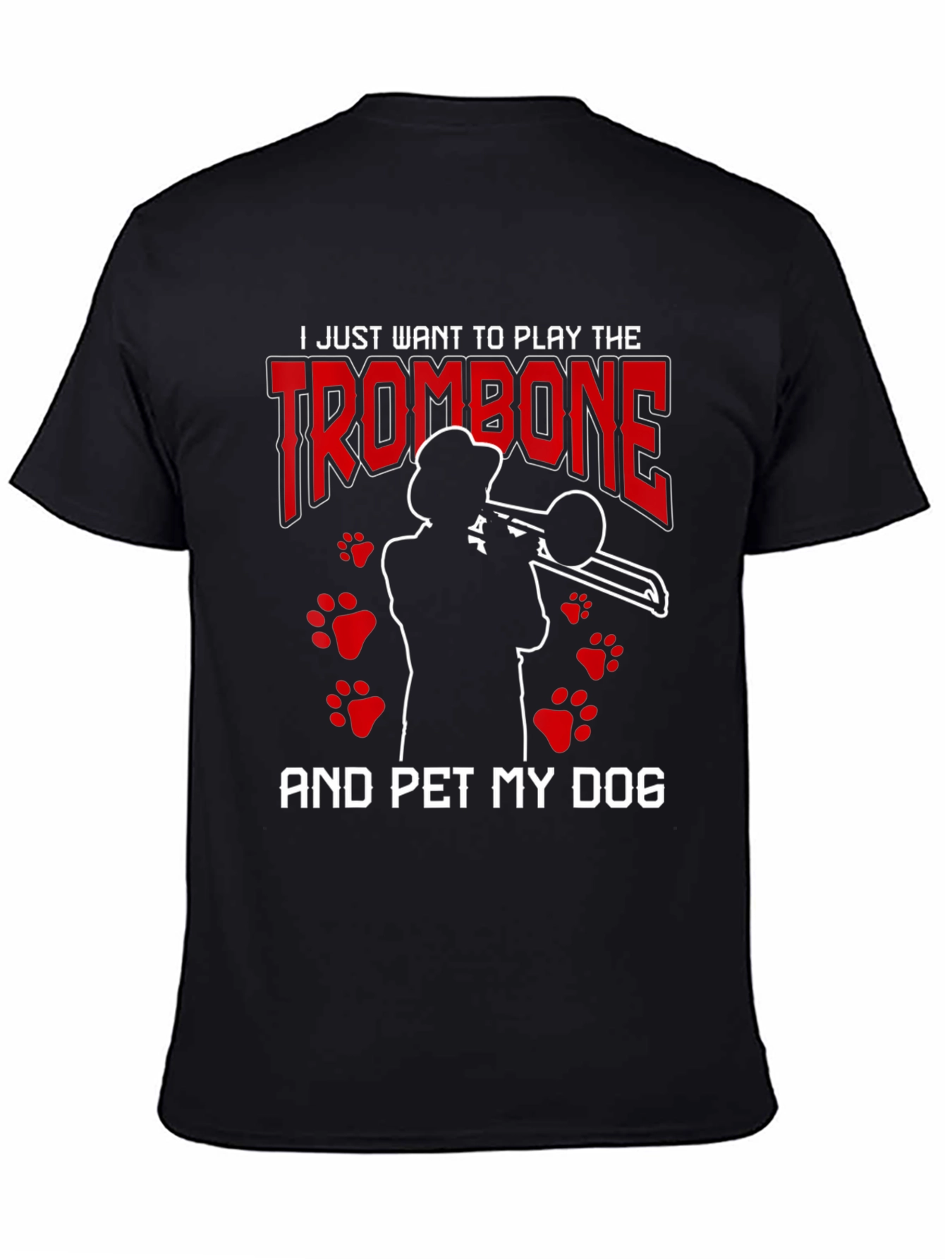 Trombone & Dog Lover Graphic Tee