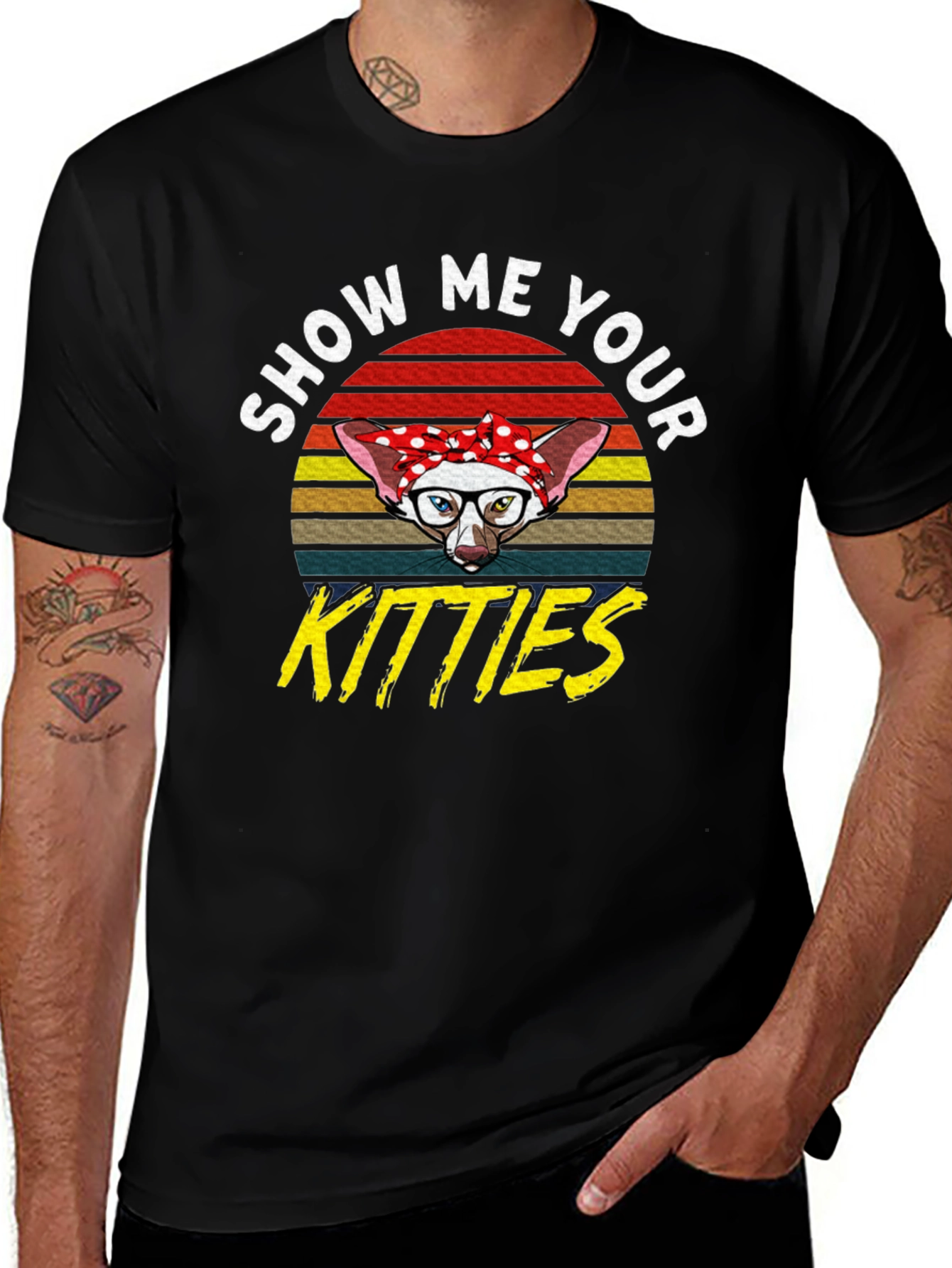 Show Me Your Kitties T-Shirt - Retro Cat Tee