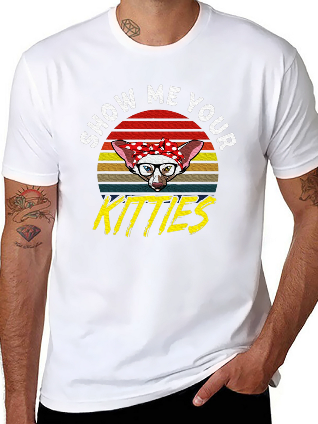 Show Me Your Kitties T-Shirt - Retro Cat Tee