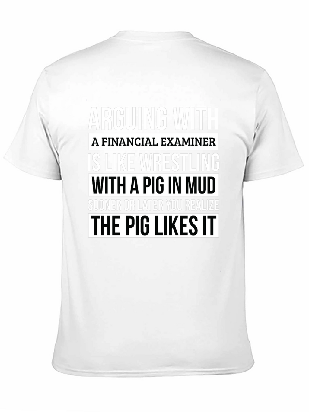 Financial Examiner Pig T-Shirt Funny Gift