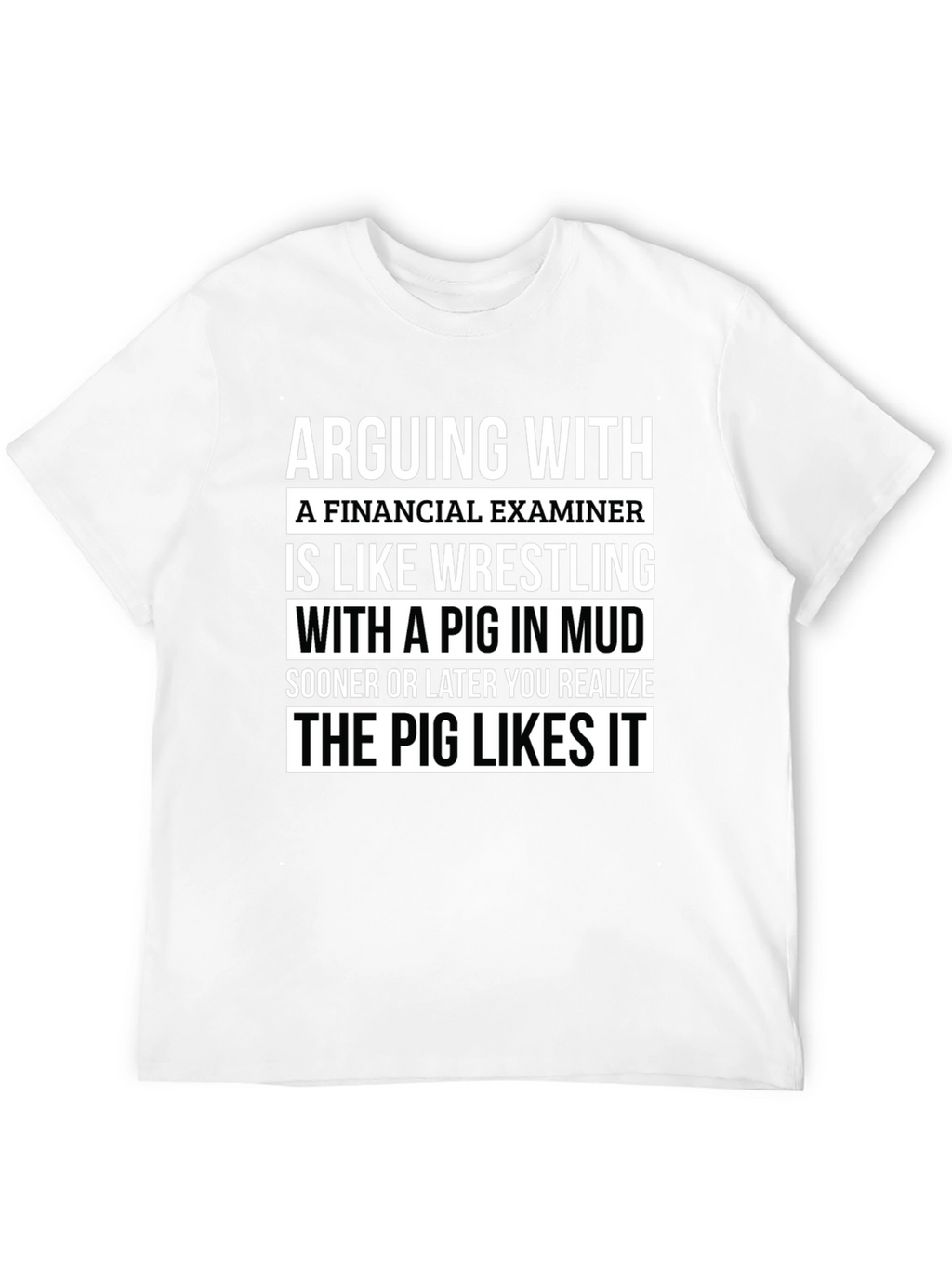 Financial Examiner Pig T-Shirt Funny Gift