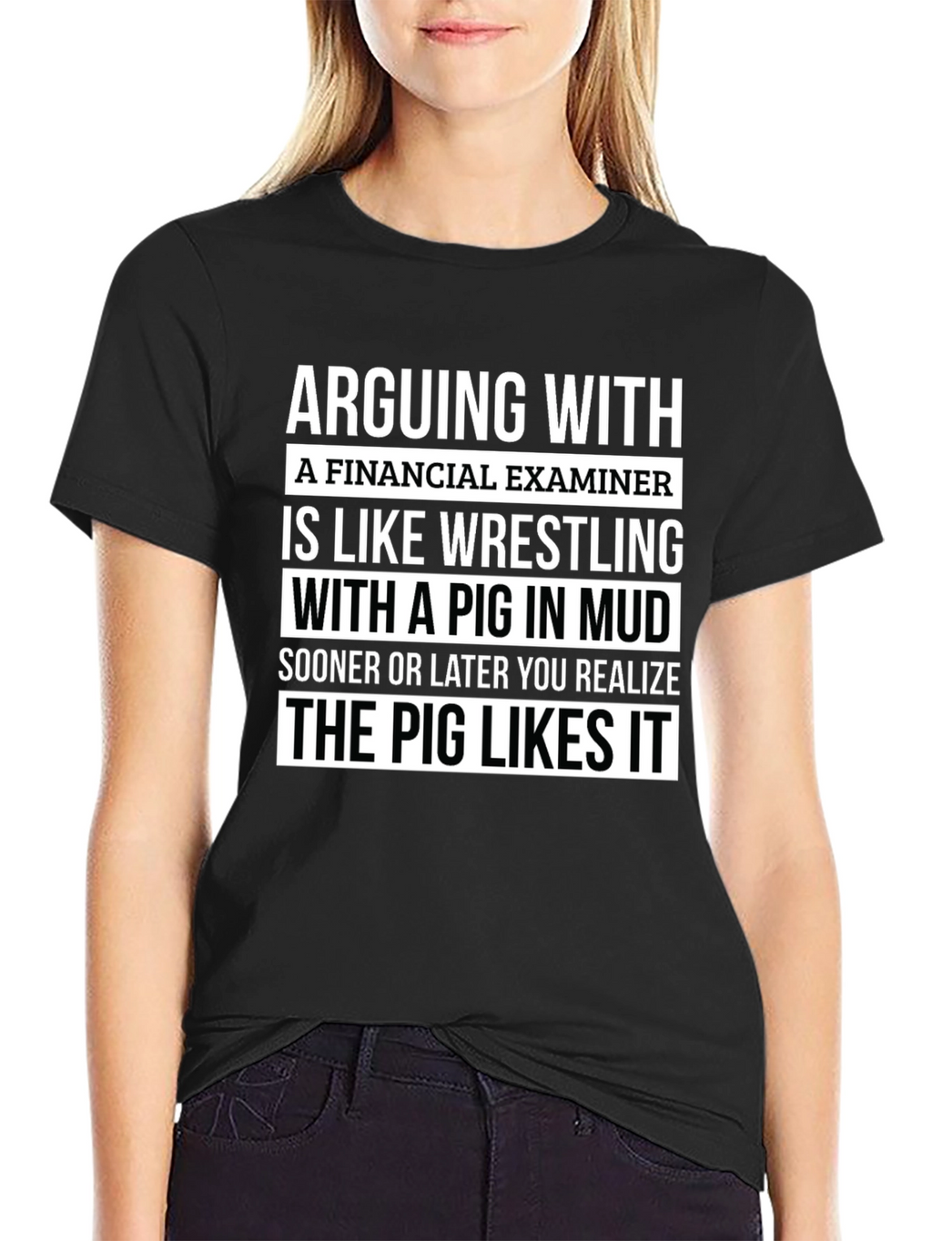 Financial Examiner Pig T-Shirt Funny Gift