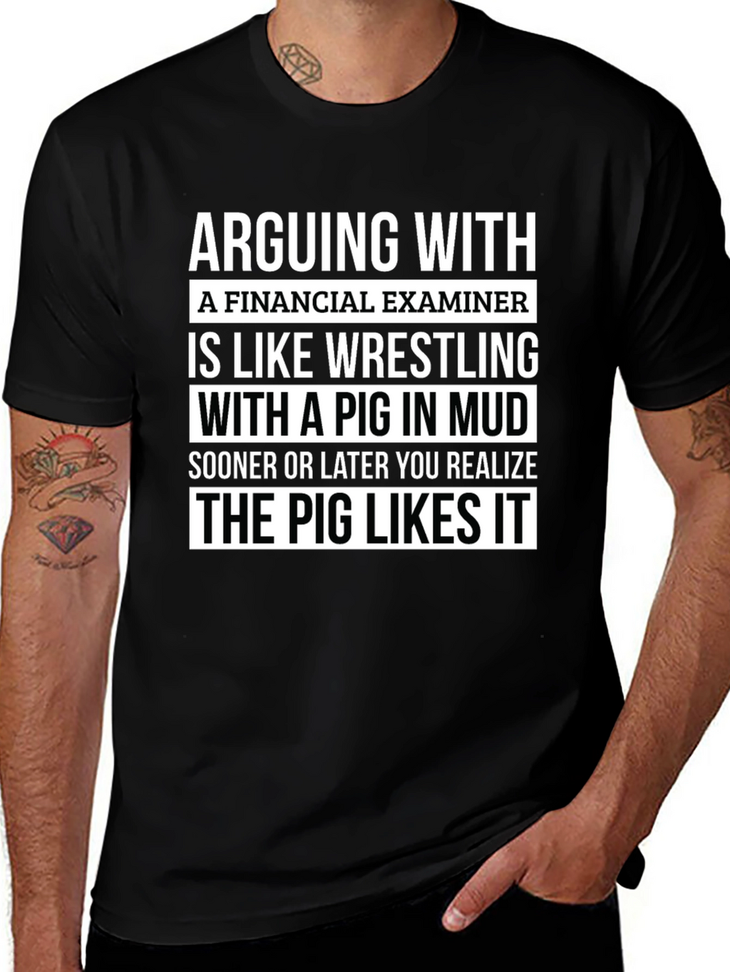Financial Examiner Pig T-Shirt Funny Gift