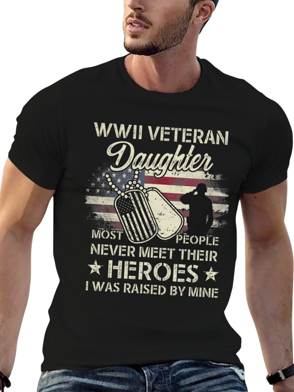 WWII Veteran Daughter T-Shirt - Honor Your Hero
