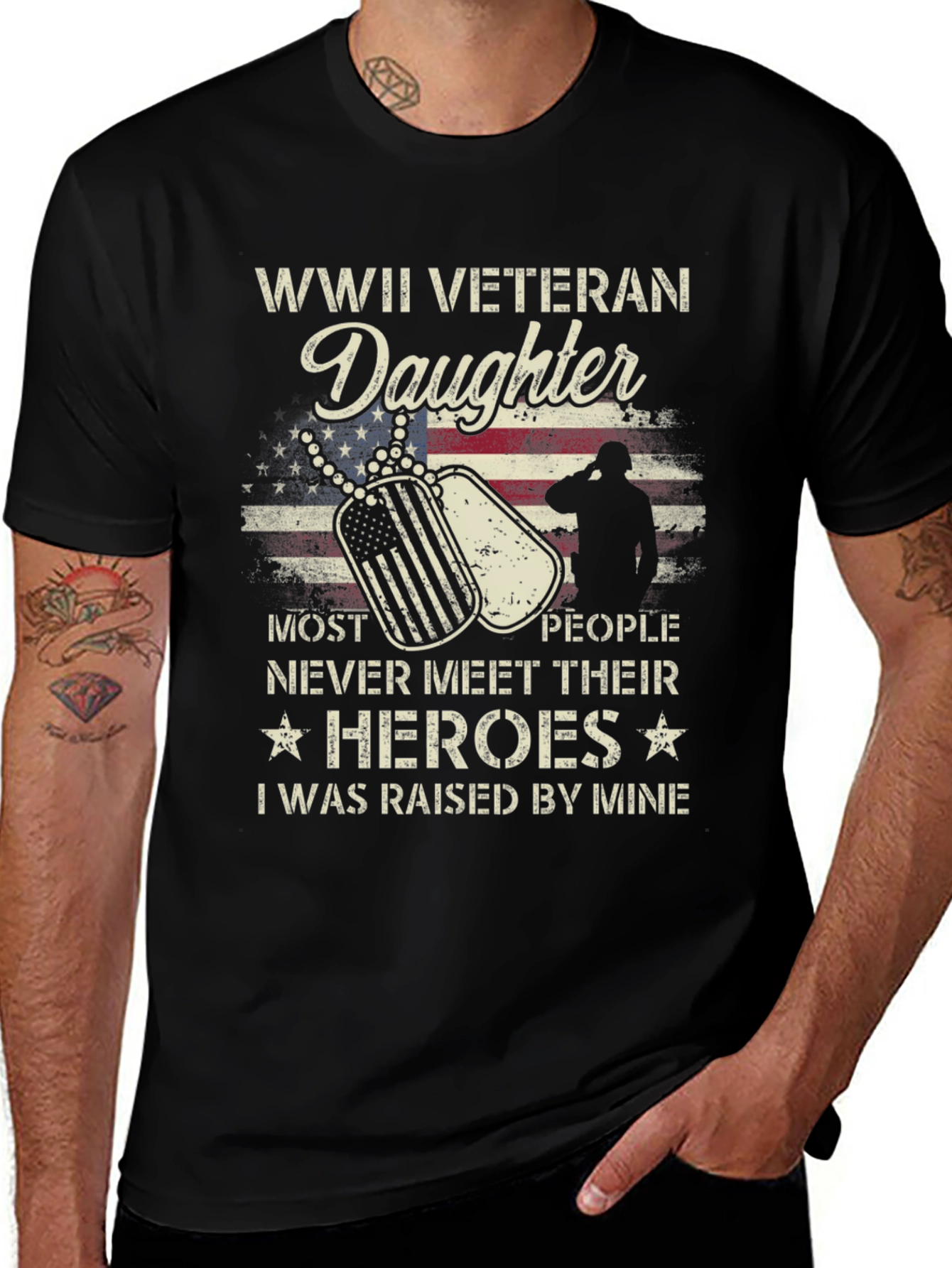 WWII Veteran Daughter T-Shirt - Honor Your Hero