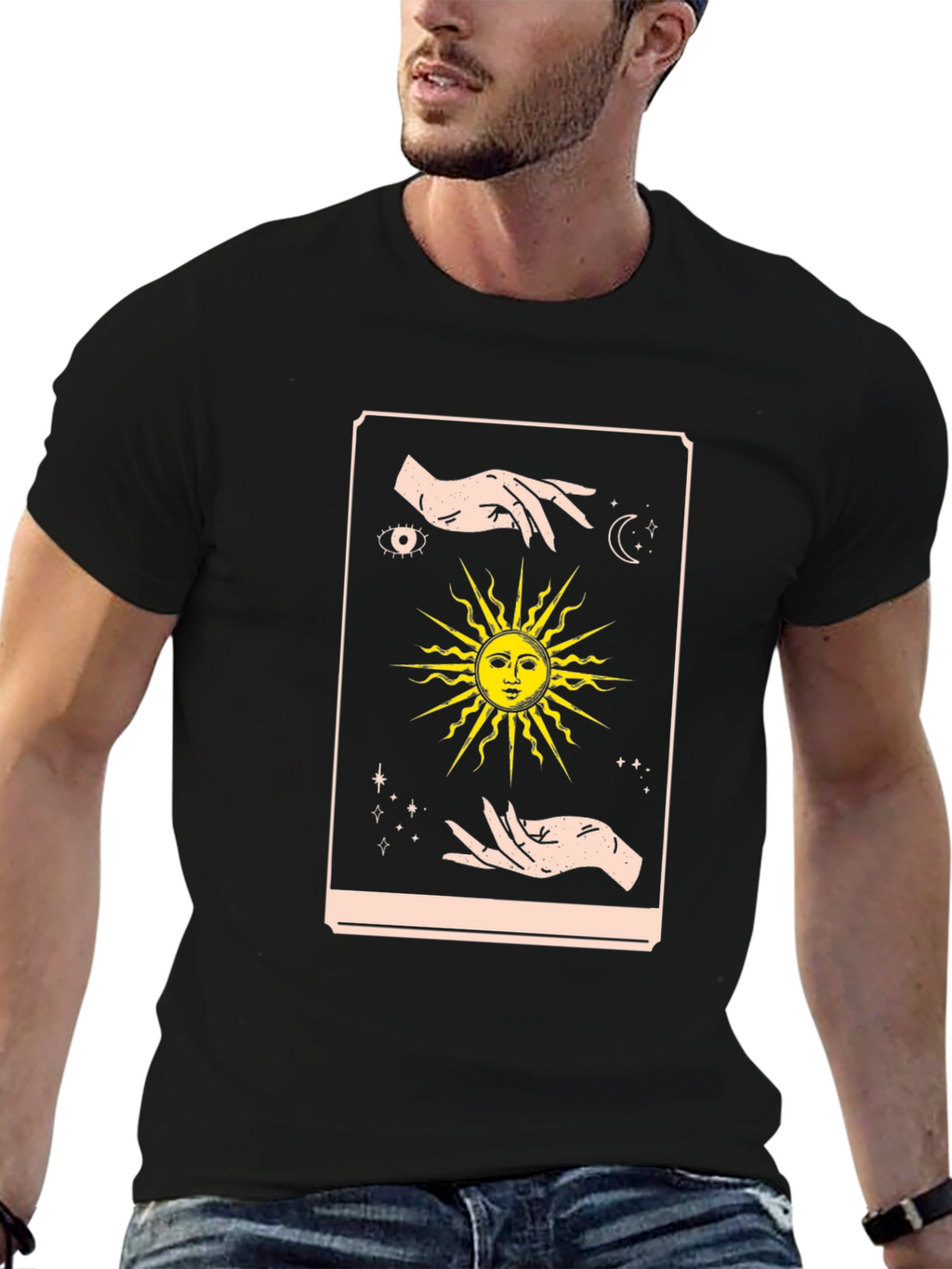 Mystic Sun Tarot Graphic Tee - Black