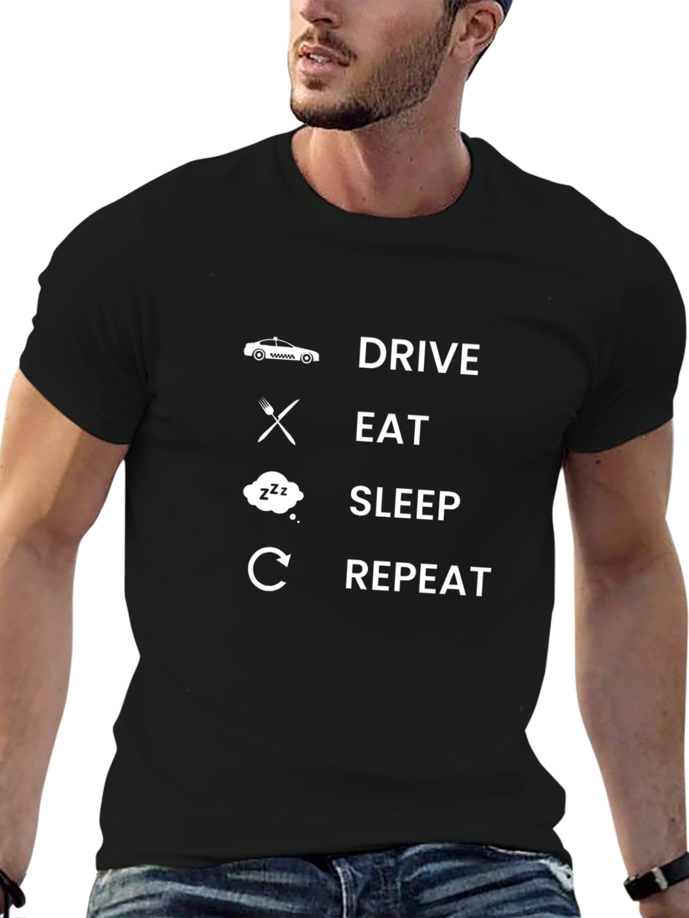 Drive Eat Sleep Repeat Graphic T-Shirt