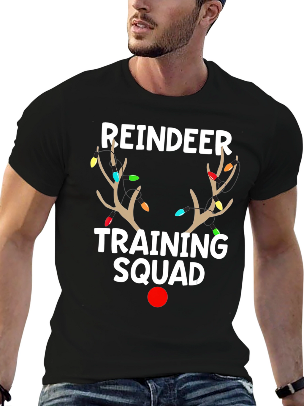 Reindeer Training Squad Christmas Graphic Tee
