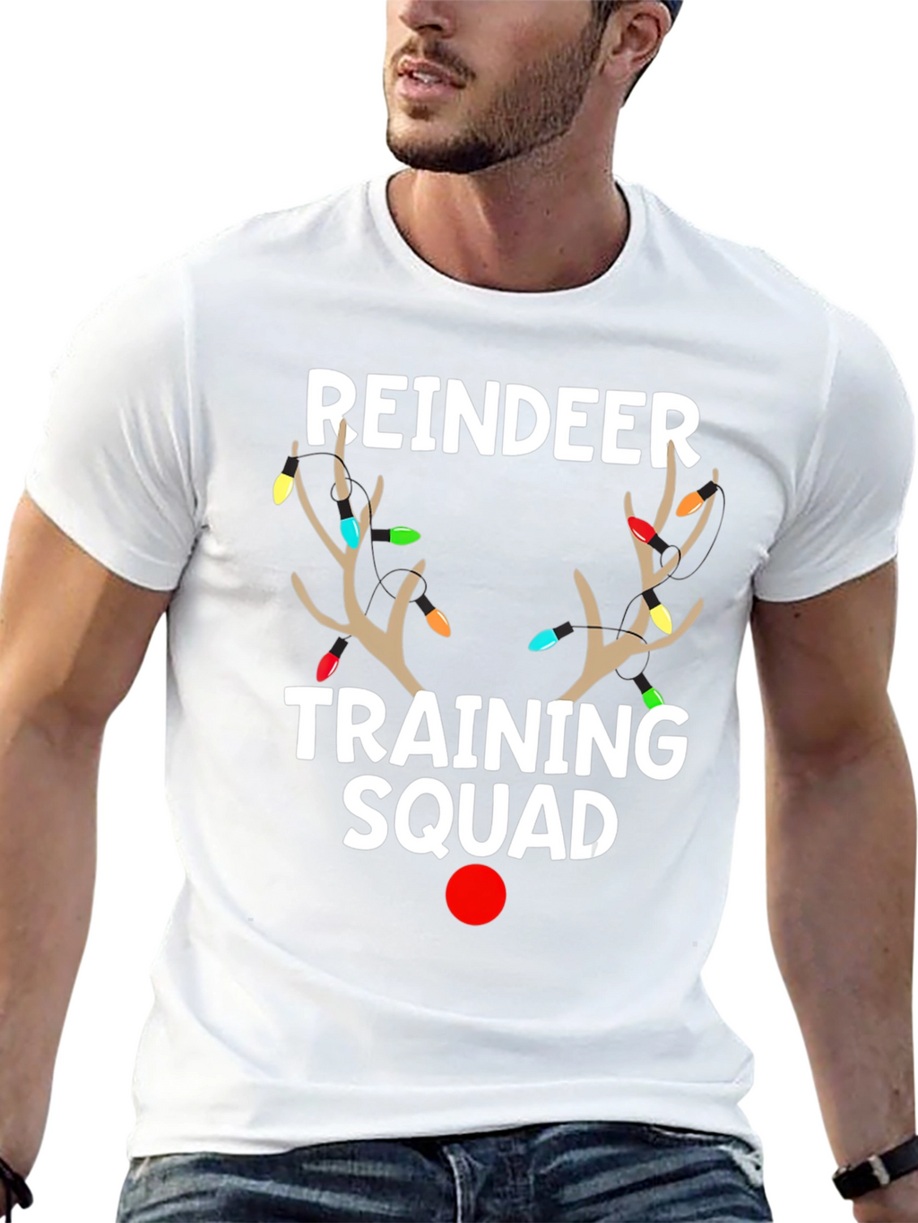 Reindeer Training Squad Christmas Graphic Tee