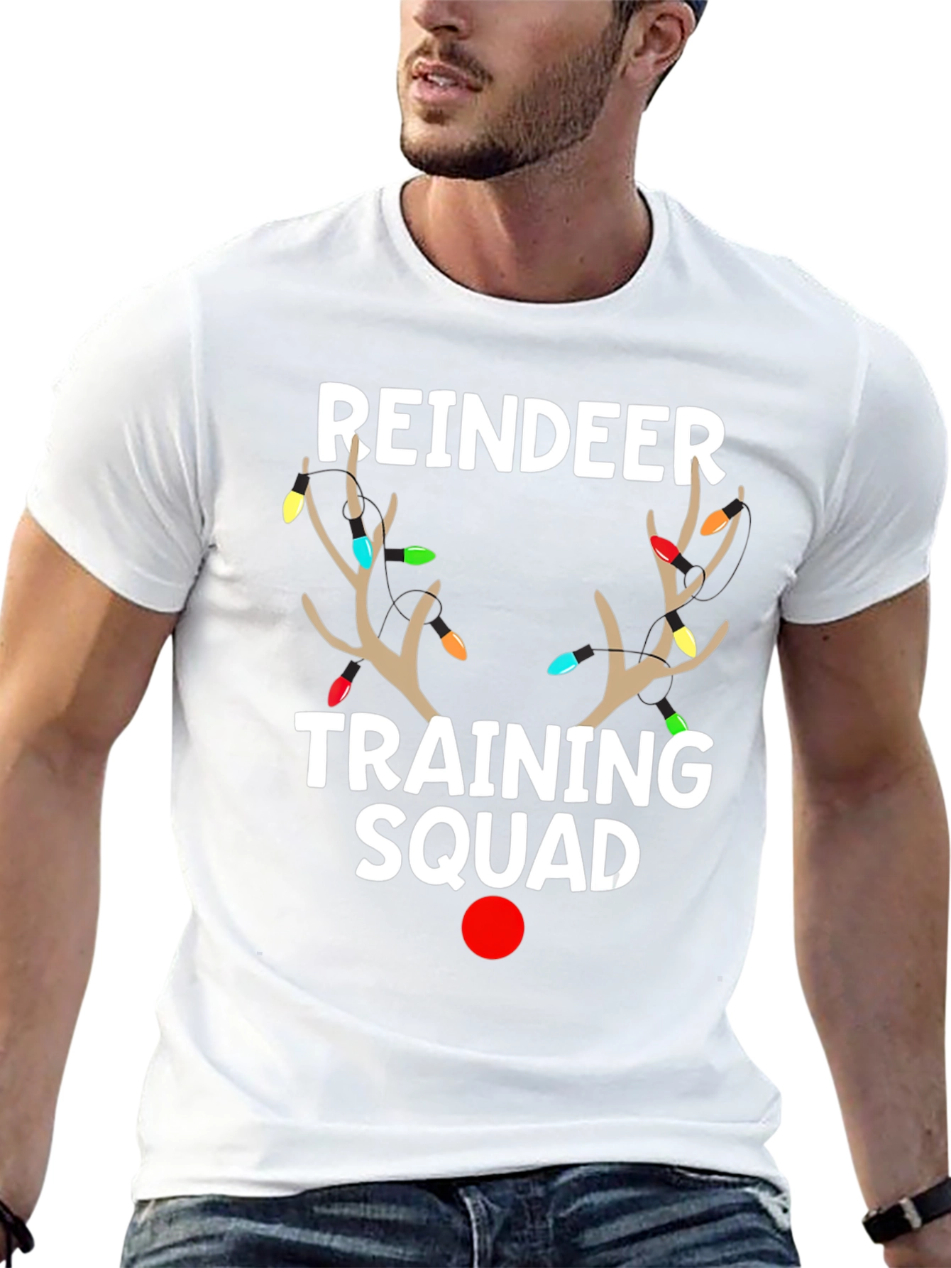 Reindeer Training Squad Christmas Graphic Tee