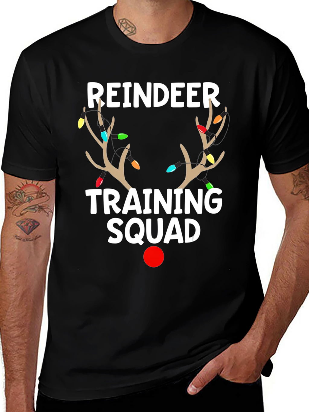 Reindeer Training Squad Christmas Graphic Tee