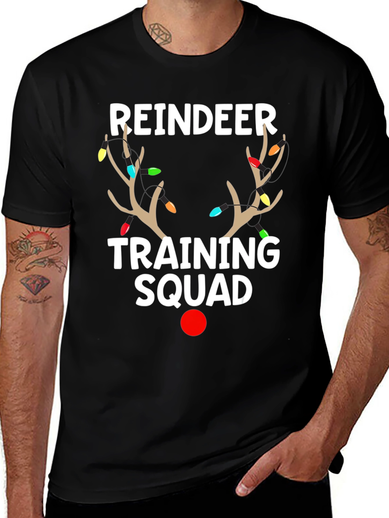 Reindeer Training Squad Christmas Graphic Tee