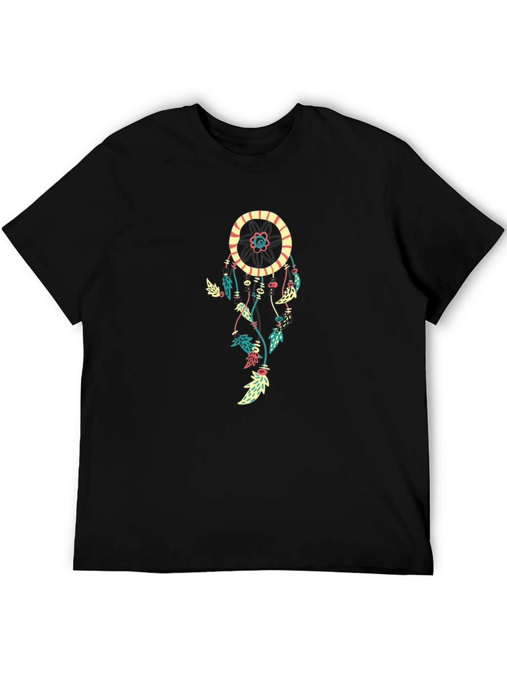 Dreamcatcher Graphic Print Black T-Shirt