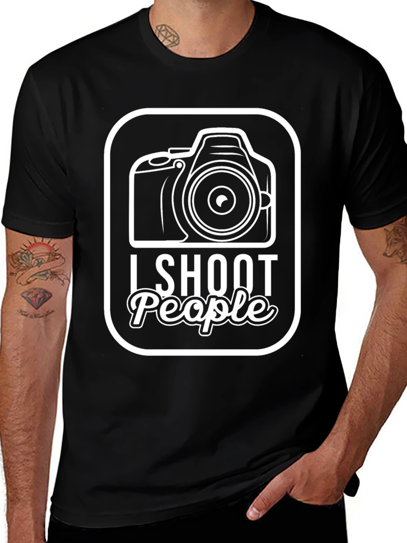I Shoot People Camera Graphic T-Shirt