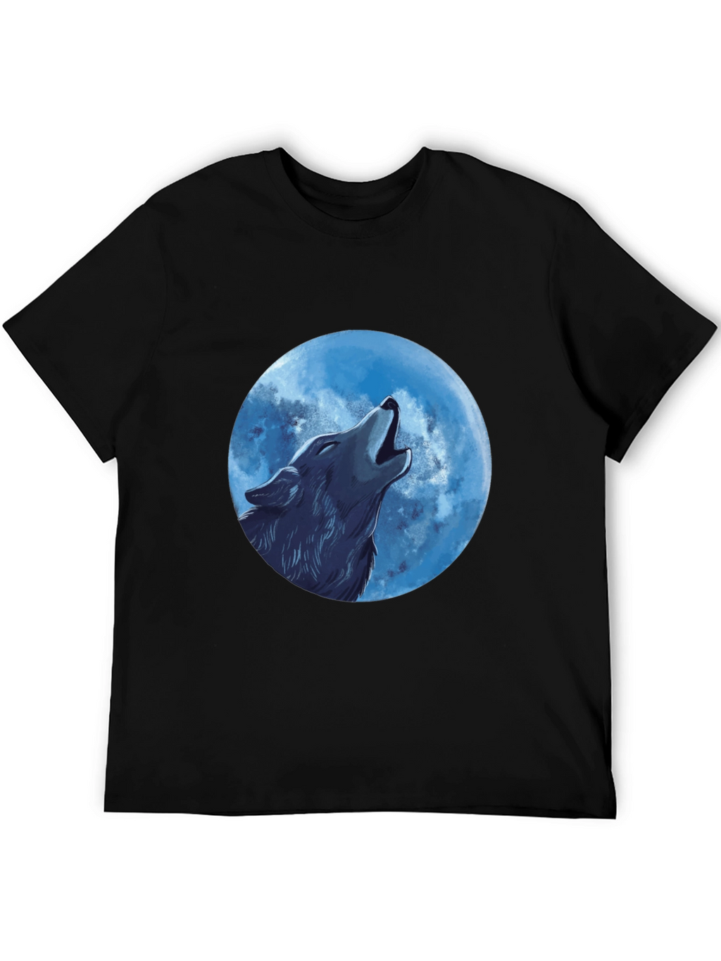 Wolf Moon Graphic T-Shirt - Black