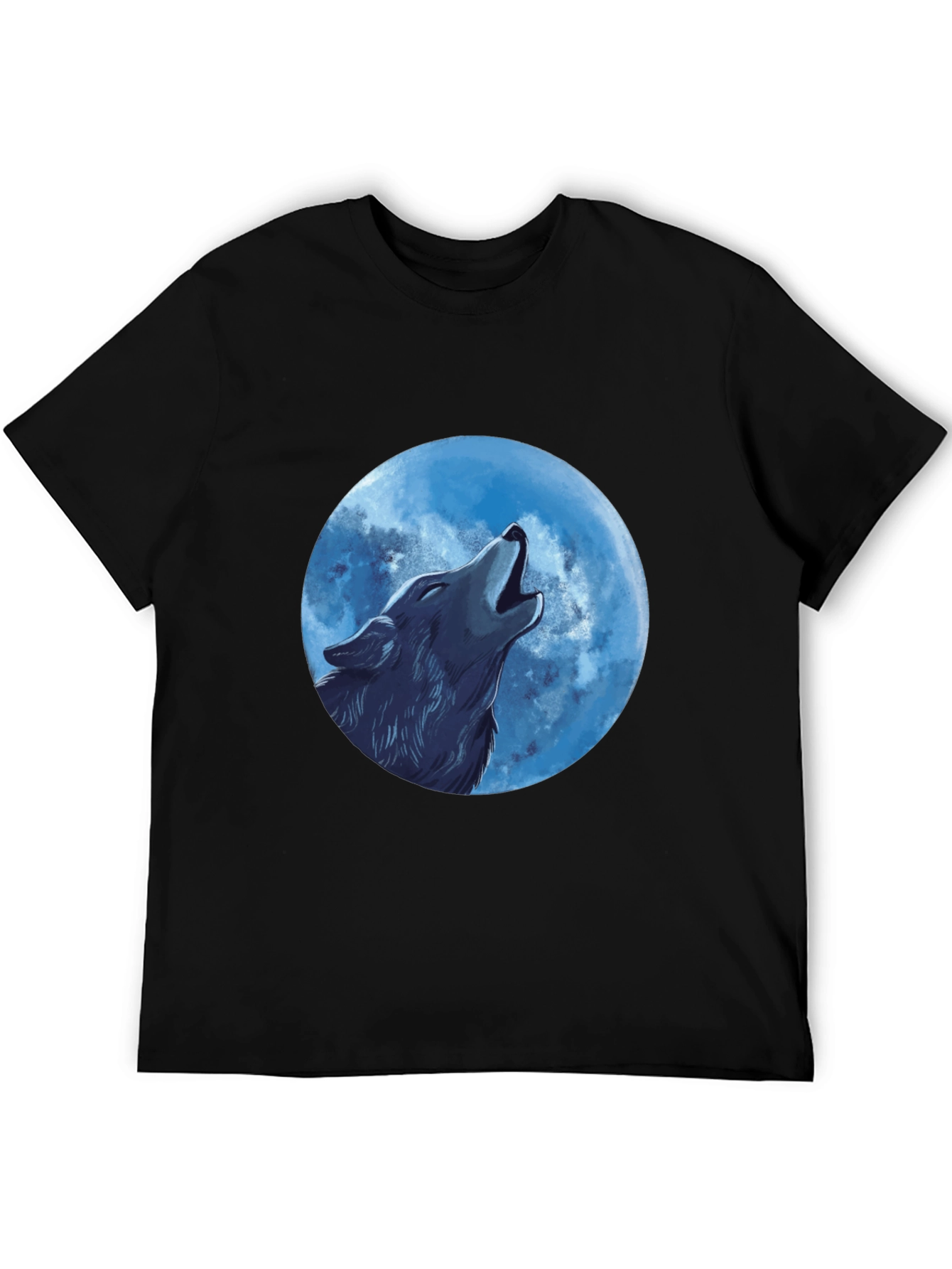 Wolf Moon Graphic T-Shirt - Black