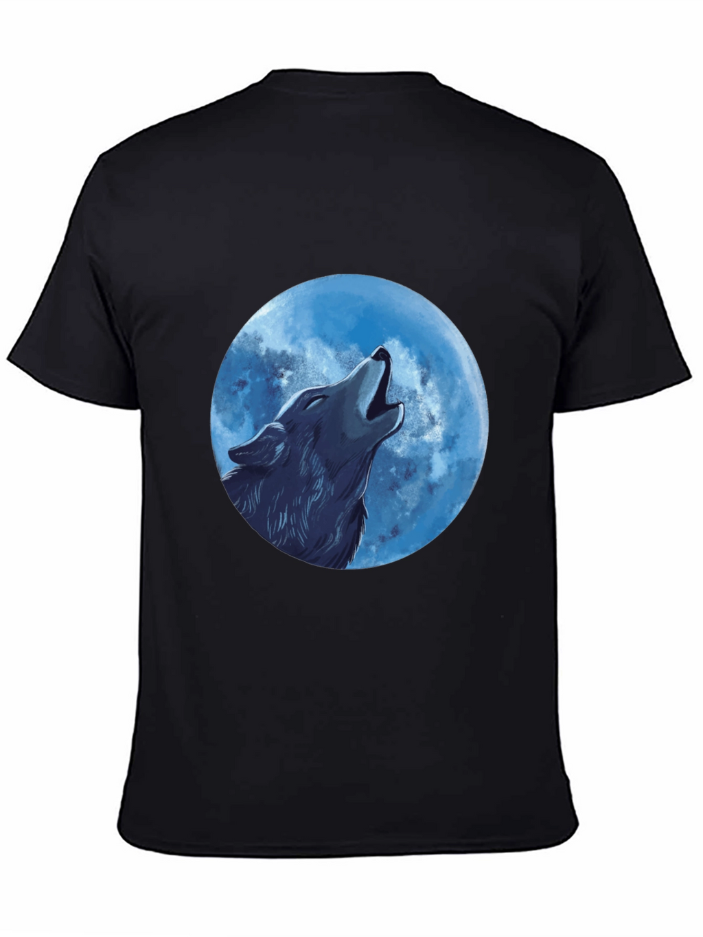 Wolf Moon Graphic T-Shirt - Black