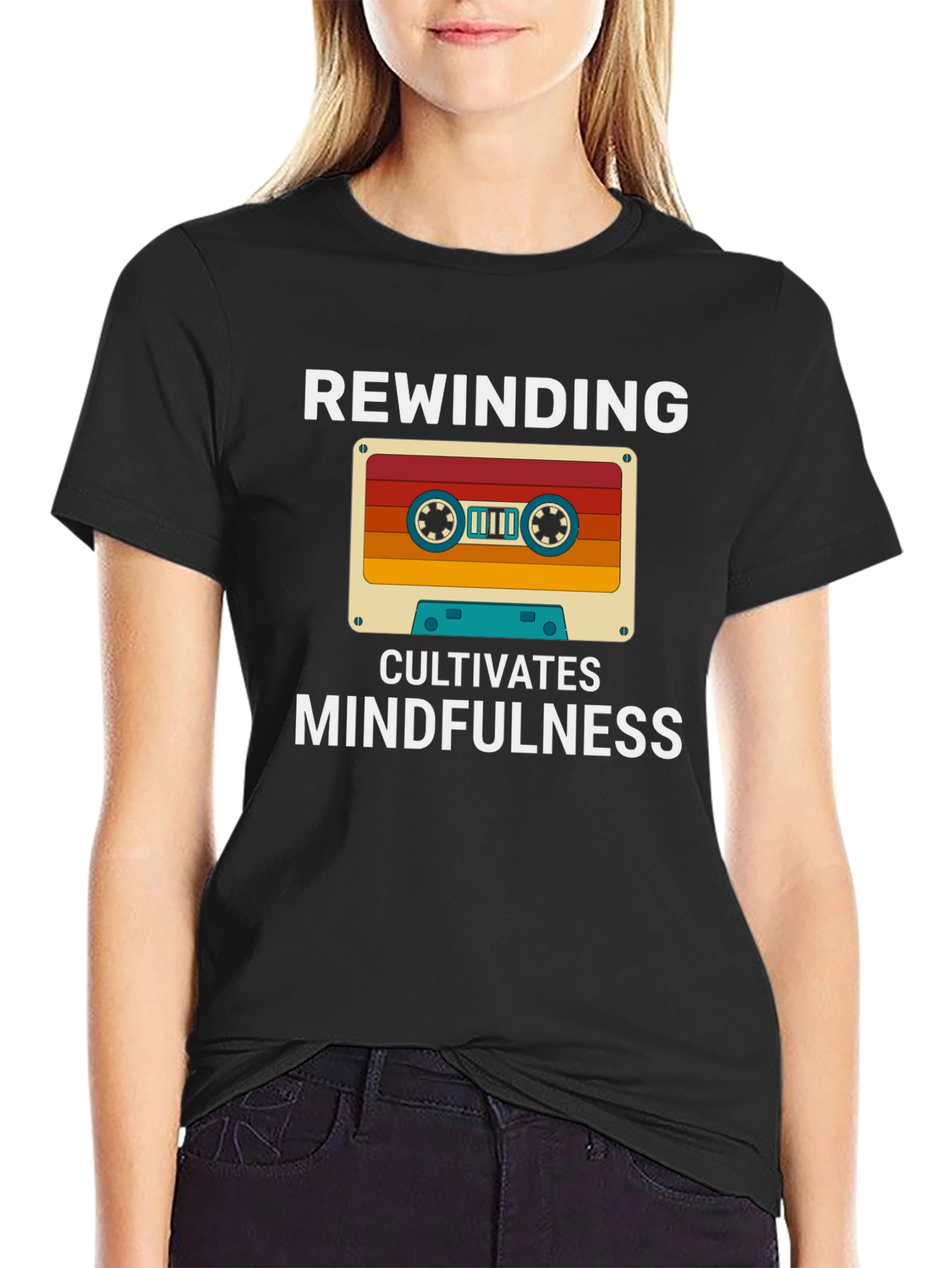 Rewinding Cultivates Mindfulness T-Shirt