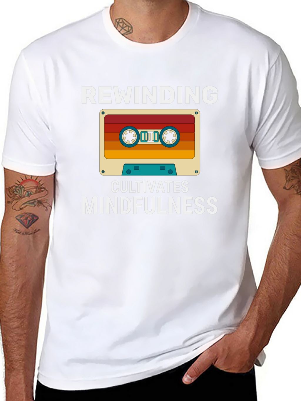 Rewinding Cultivates Mindfulness T-Shirt