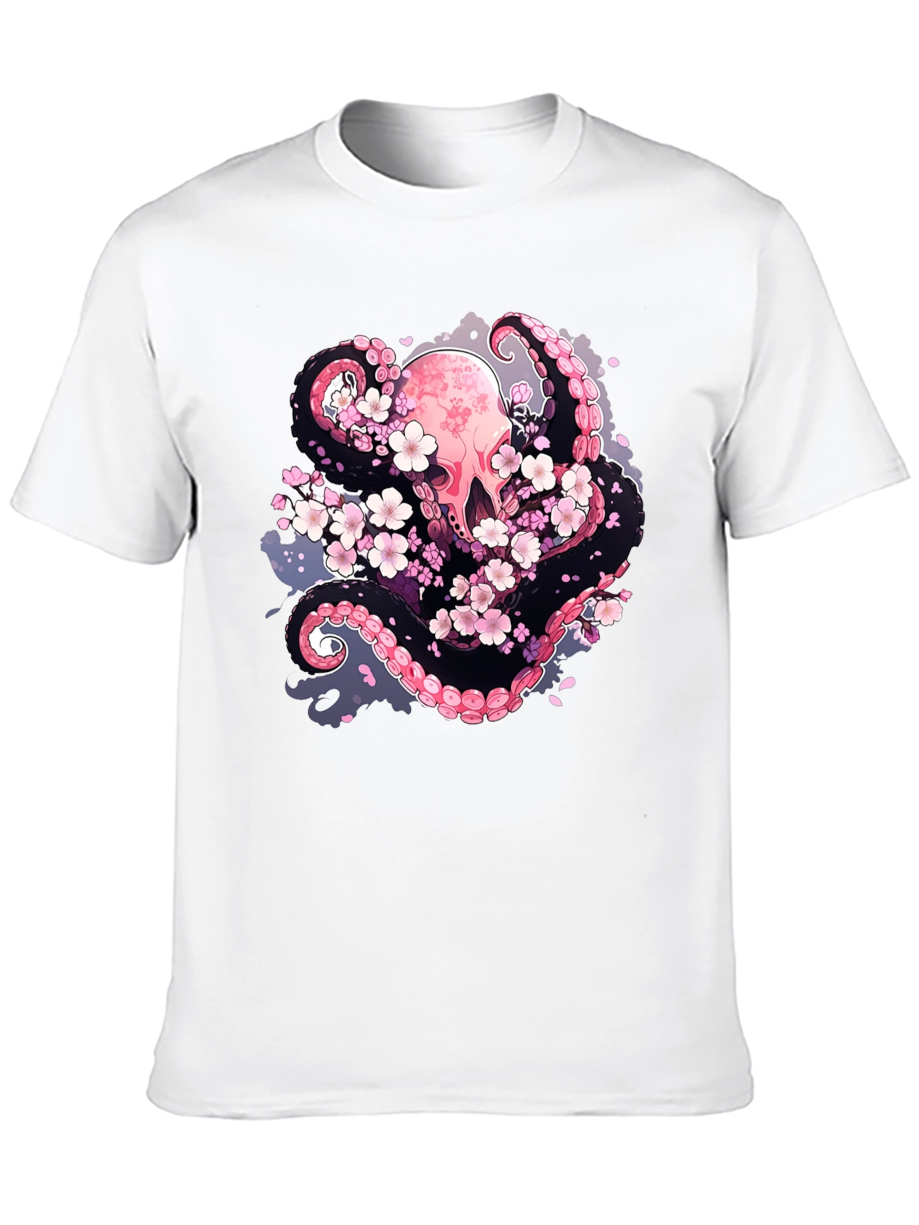 Octopus & Cherry Blossom Graphic Tee