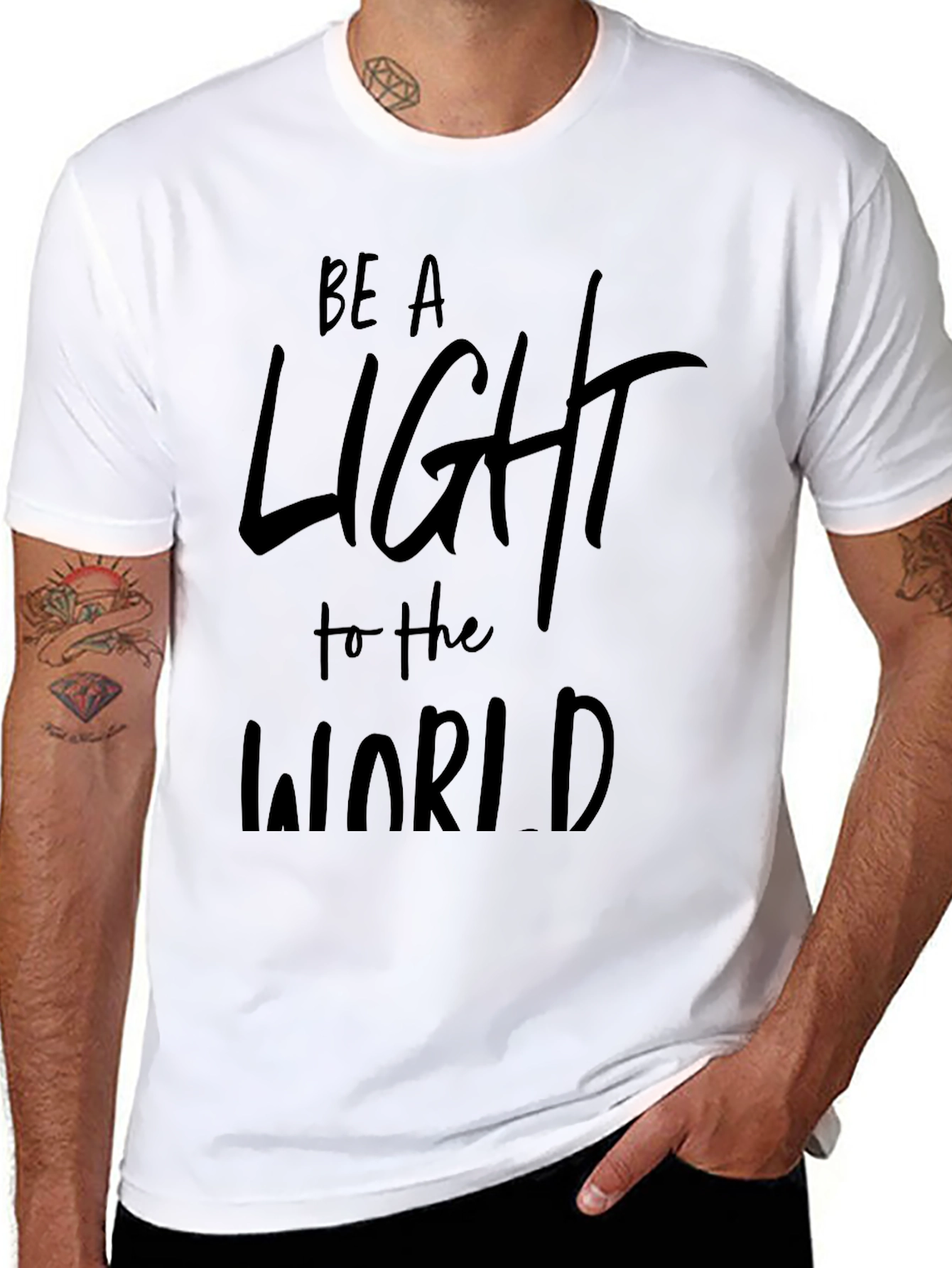 Be A Light to The World Black Graphic Tee
