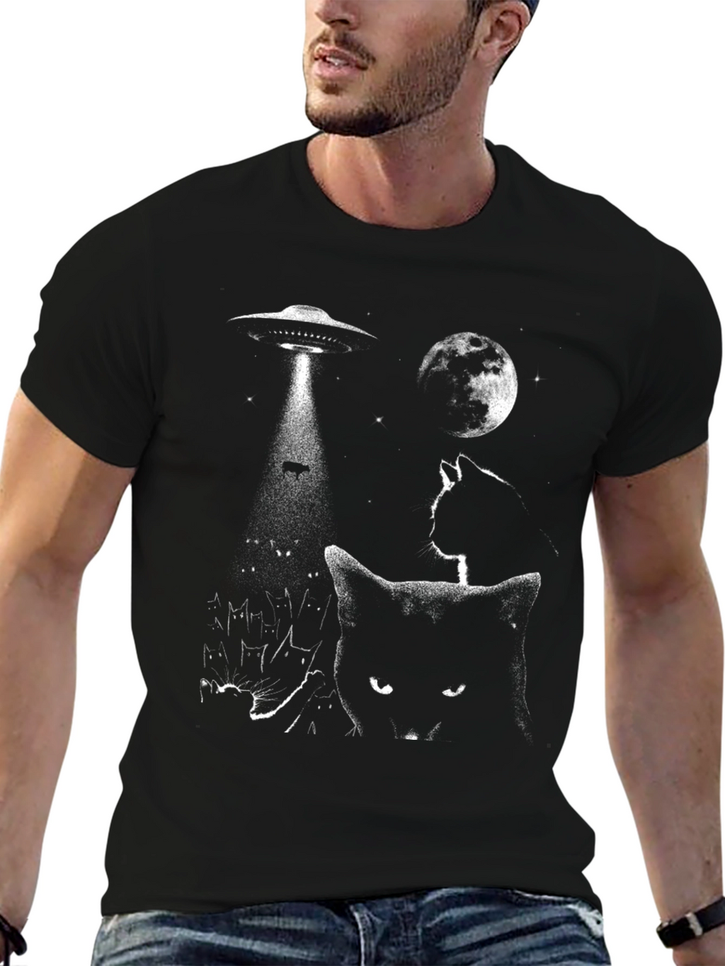 UFO Cat Abduction T-Shirt