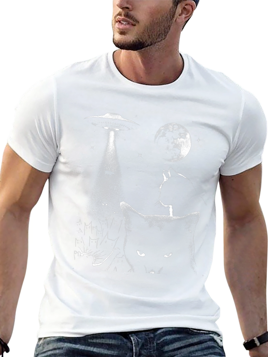 UFO Cat Abduction T-Shirt