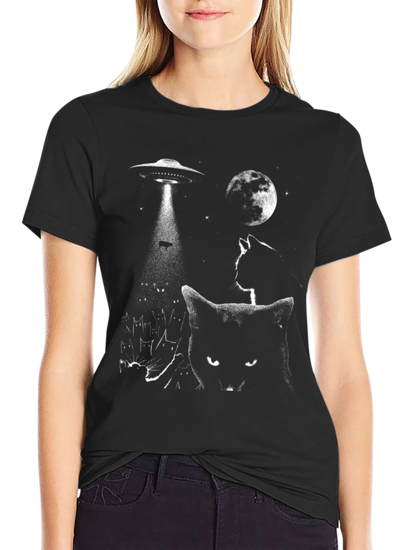 UFO Cat Abduction T-Shirt