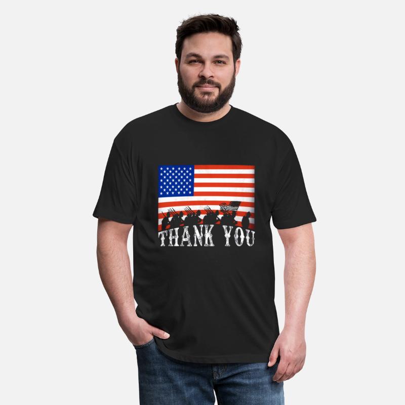 Patriotic 4th of July Thank You Veterans USA Flag