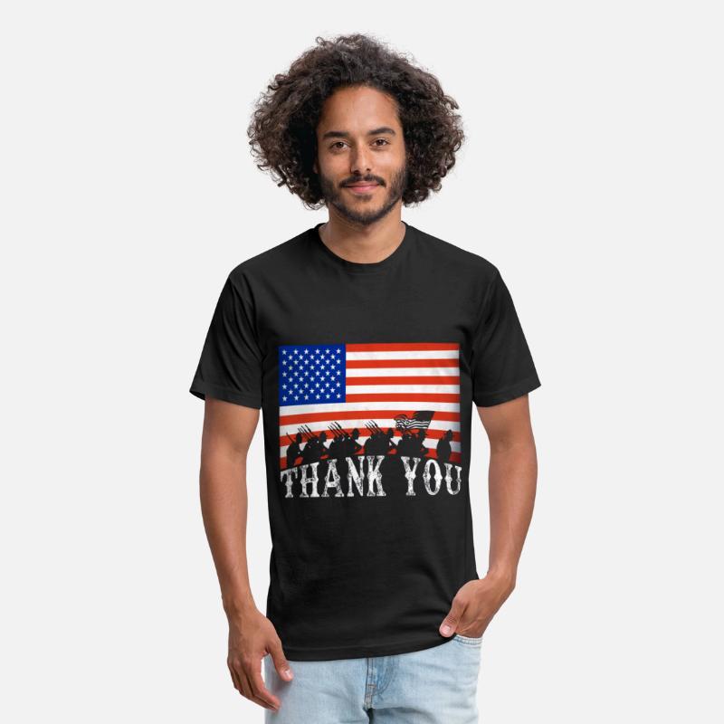 Patriotic 4th of July Thank You Veterans USA Flag